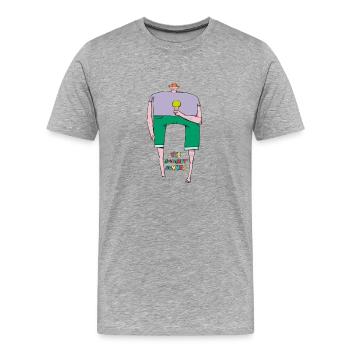 the Gourmet summer - T-shirt bio Premium Homme - gris chiné - Devant - Damien (186cm)