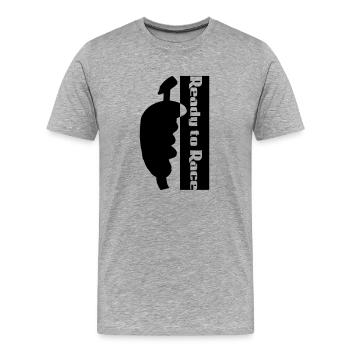 Controller Autorennen Auto Car Fun Hatchback - Männer Premium Bio T-Shirt - Grau meliert - Vorne - Damien (186cm)