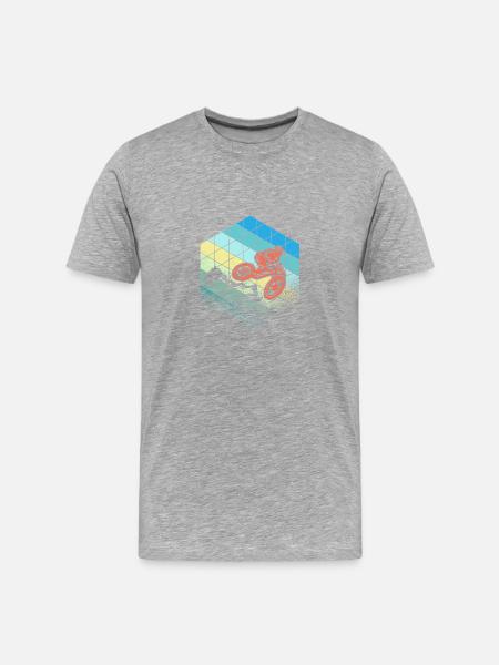 downhiller hexagon - Männer Premium Bio T-Shirt -