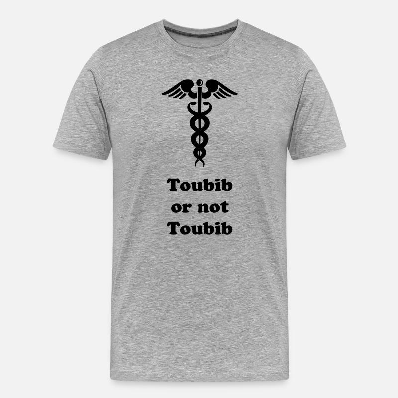 Doktor Arzt oder nicht? - Männer Premium Bio T-Shirt - Grau meliert