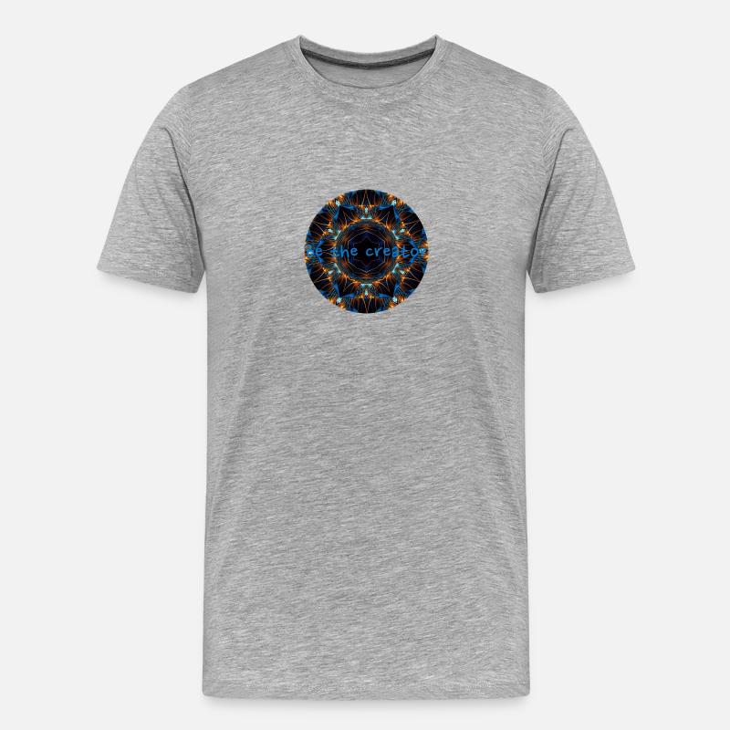 Be the creator - Männer Premium Bio T-Shirt - Grau meliert