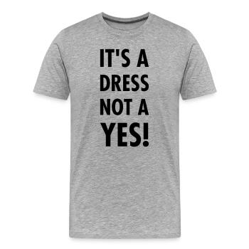 Prevention of sexual violence - no means no! - Men's Premium Organic T-Shirt - heather grey - Front - Damien (186cm)