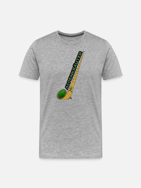 Alphorn Bong - Männer Premium Bio T-Shirt - Grau meliert