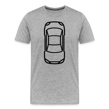Auto - Männer Premium Bio T-Shirt - Grau meliert - Vorne - Damien (186cm)