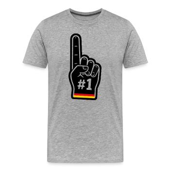 Number One Germany Fan - Men's Premium Organic T-Shirt - heather grey - Front - Damien (186cm)