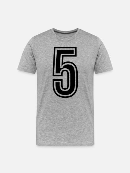 5 Symbole numérique - T-shirt bio Premium Homme - gris chiné