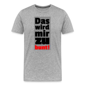 trop coloré - T-shirt bio Premium Homme - gris chiné - Devant - Damien (186cm)