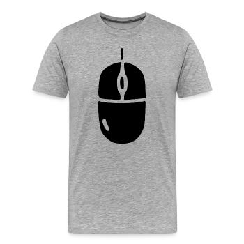Mouse Computer Computer Mouse Gift - Men's Premium Organic T-Shirt - heather grey - Front - Damien (186cm)