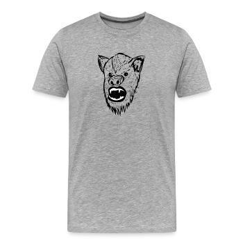 Hallowee n467 - Men's Premium Organic T-Shirt - heather grey - Front - Damien (186cm)