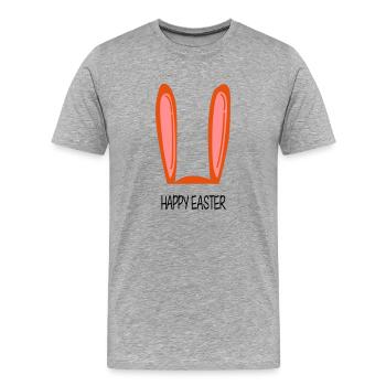 Happy Easter - Men's Premium Organic T-Shirt - heather grey - Front - Damien (186cm)