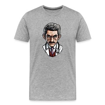 Médecin / professionnel de la santé / médecin / profession / spécialiste - T-shirt bio Premium Homme - gris chiné - Devant - Damien (186cm)