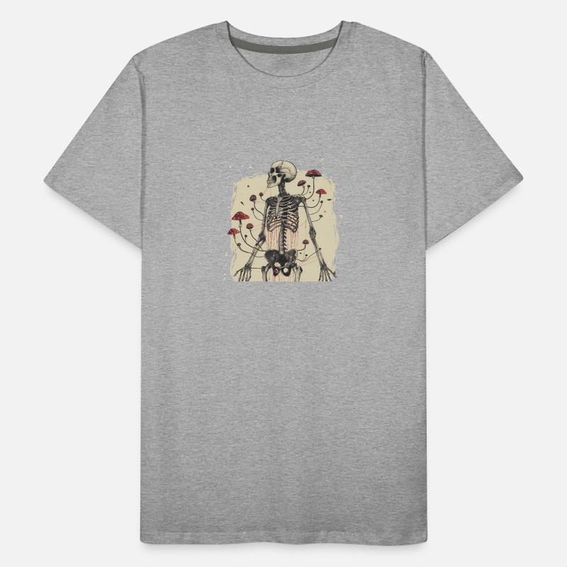 Morbid Horror Toadstool Skeleton Men's Premium Organic T-Shirt