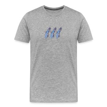 Ethno Travel Experience - Männer Premium Bio T-Shirt - Grau meliert - Vorne - Damien (186cm)