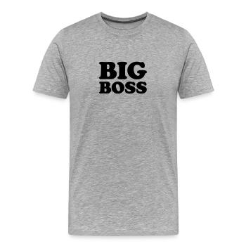 Big Boss - T-shirt bio Premium Homme - gris chiné - Devant - Damien (186cm)