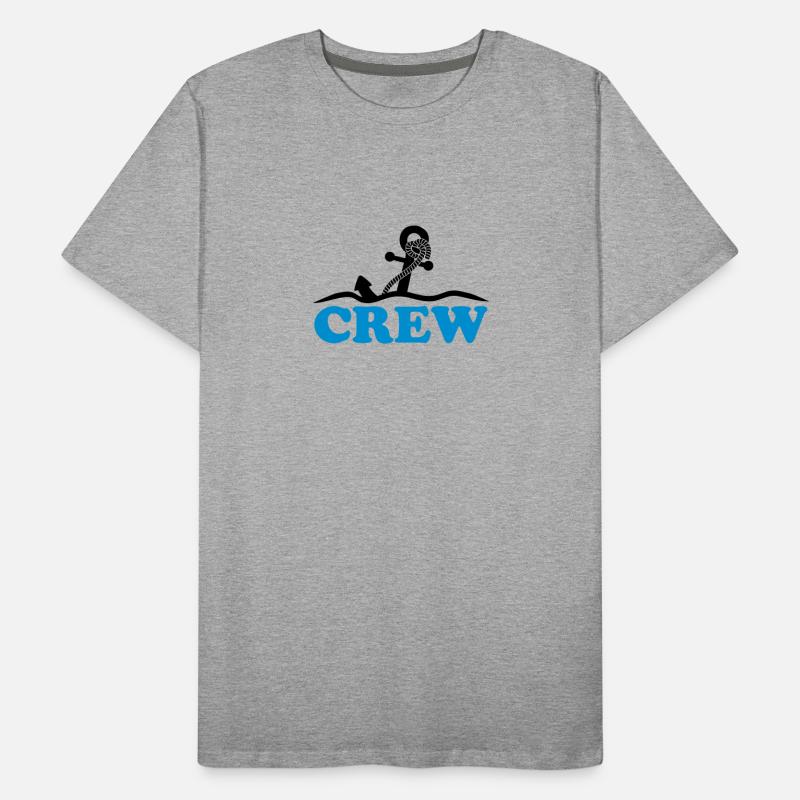 Ancre sous l'eau vagues conception d'équipage T-shirt bio Premium Homme