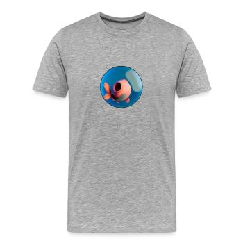 Strange form in an aquarium - Men's Premium Organic T-Shirt - heather grey - Front - Damien (186cm)