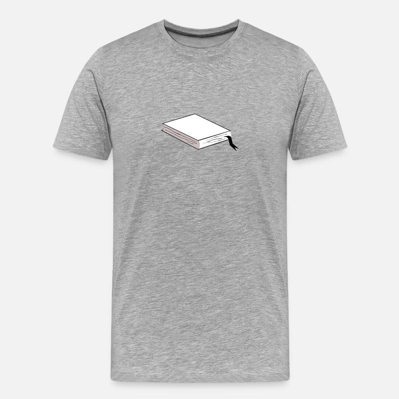 Buch - Männer Premium Bio T-Shirt - Grau meliert