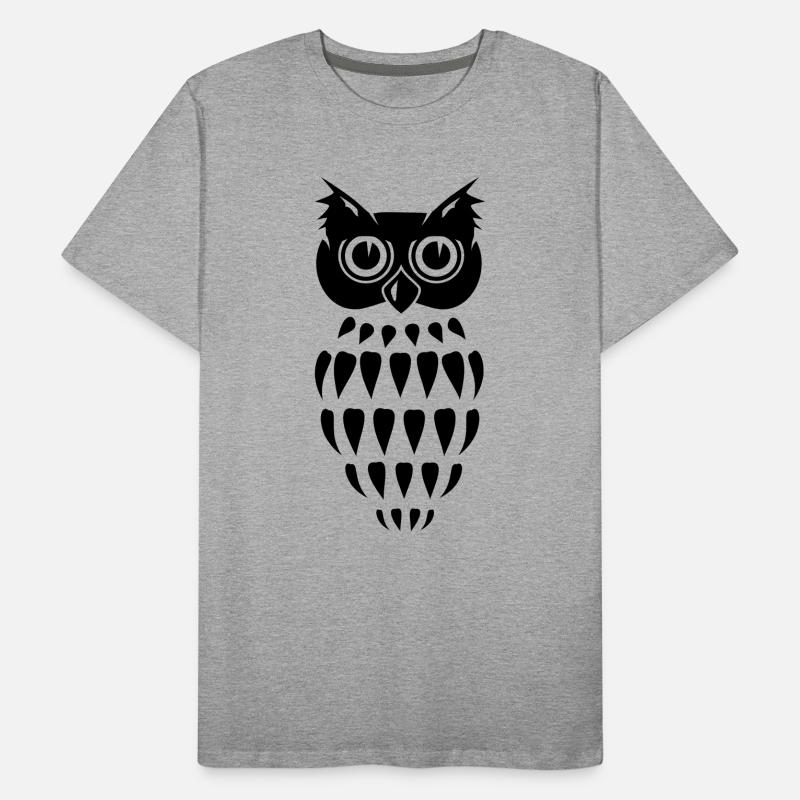 stilisierte Eule Männer Premium Bio T-Shirt