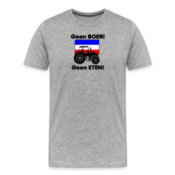 Pas d’agriculteur pas de nourriture - T-shirt bio Premium Homme - gris chiné - Devant - Damien (186cm)