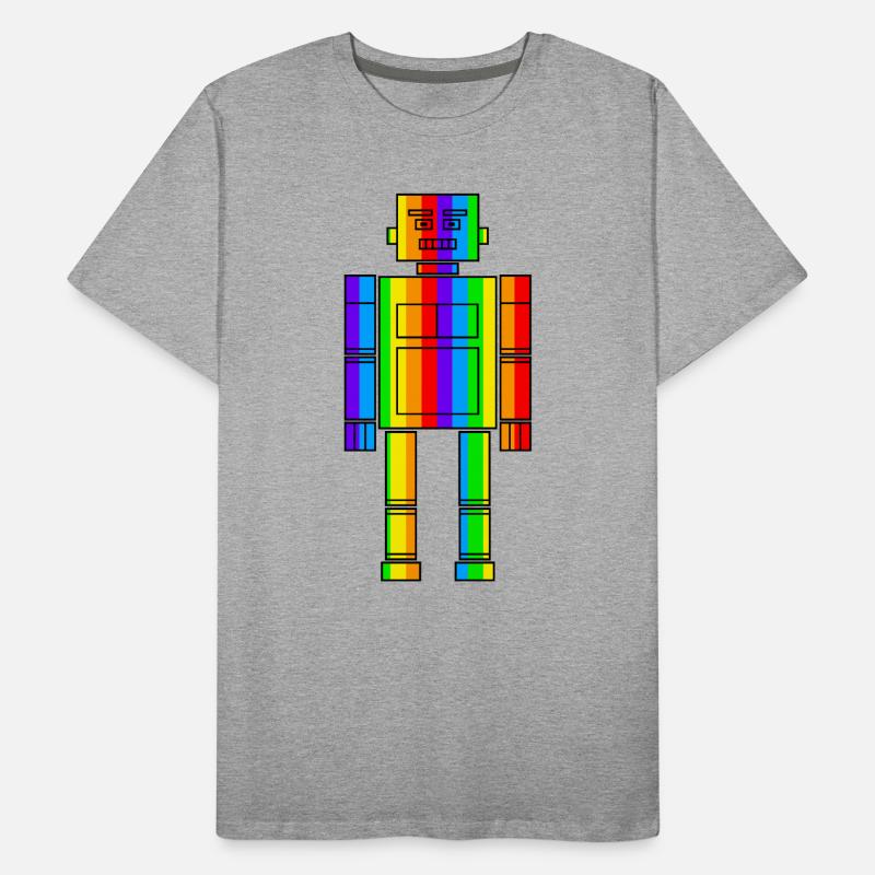 Rainbow Robot Men's Premium Organic T-Shirt