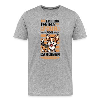 Fishing and Carea Leonés - Men's Premium Organic T-Shirt - heather grey - Front - Damien (186cm)