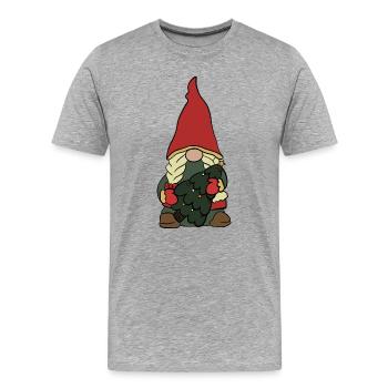 brownie - Men's Premium Organic T-Shirt - heather grey - Front - Damien (186cm)