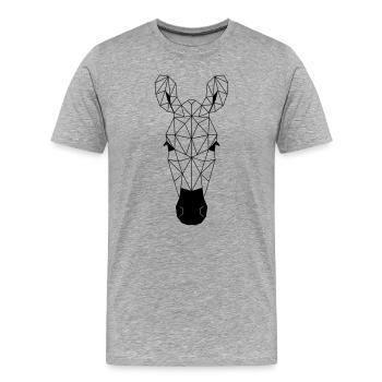 Zebra Polygon - Men's Premium Organic T-Shirt - heather grey - Front - Damien (186cm)