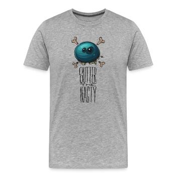 SufferTheNasty [00110001] - T-shirt bio Premium Homme - gris chiné - Devant - Damien (186cm)