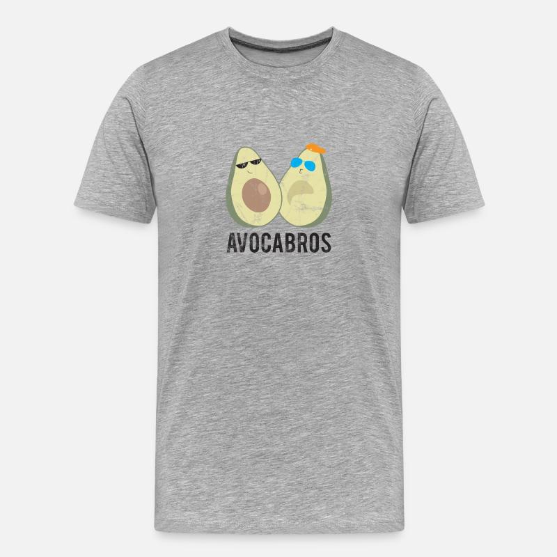 Frucht / Früchte: Avocado - Avocabros - BFF - Männer Premium Bio T-Shirt - Grau meliert