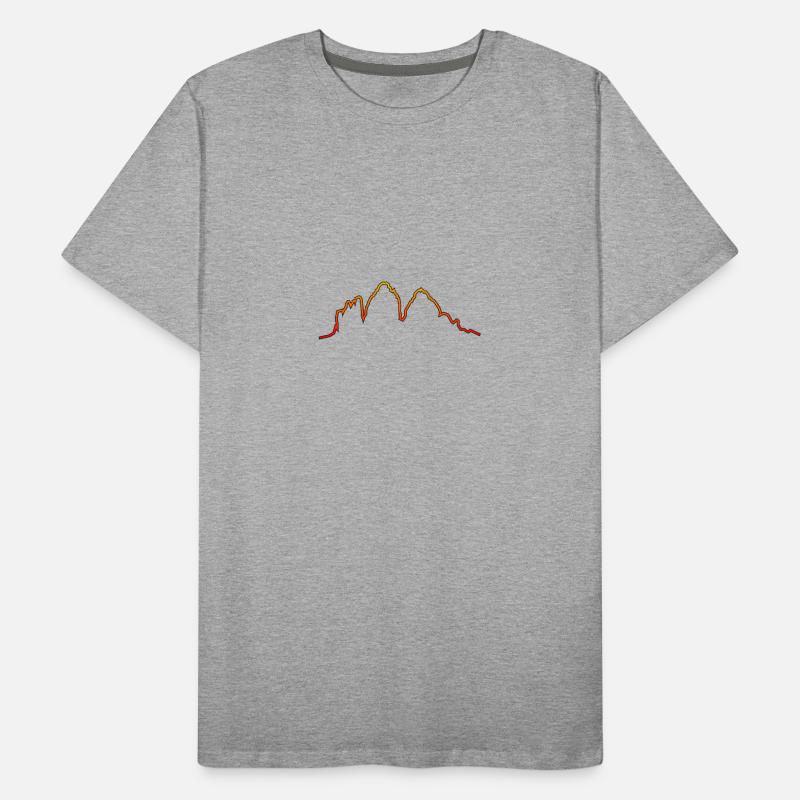 Dolomites Three peaks evening red glow Men's Premium Organic T-Shirt