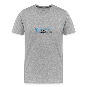 Vergiss es! Ich bin nicht genug betrunken! - Männer Premium Bio T-Shirt - Grau meliert - Vorne - Damien (186cm)