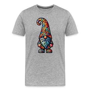 Gnome - T-shirt bio Premium Homme - gris chiné - Devant - Damien (186cm)