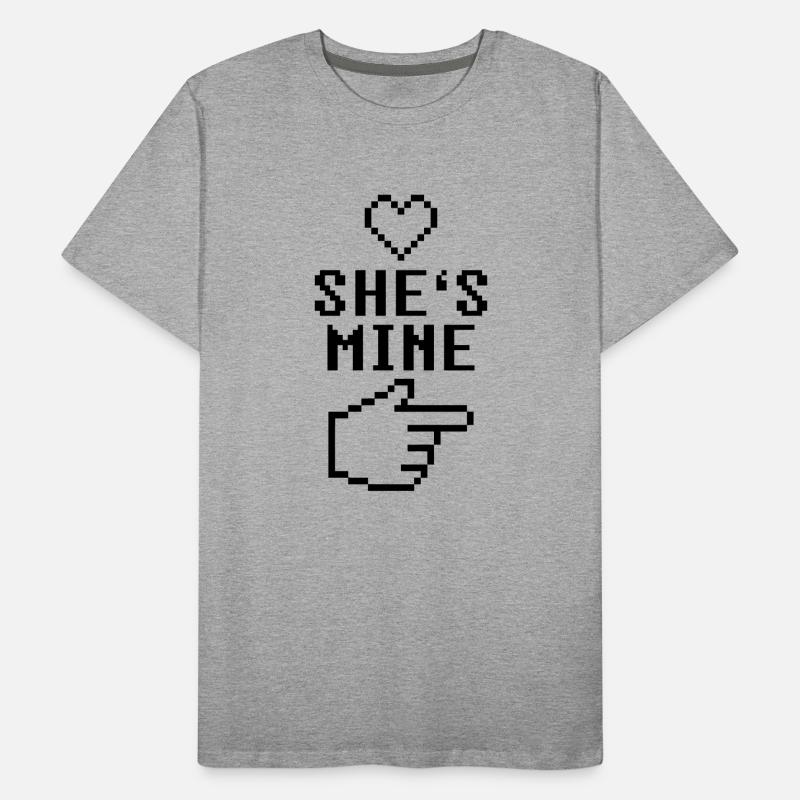 She's Mine 8-Bit Männer Premium Bio T-Shirt