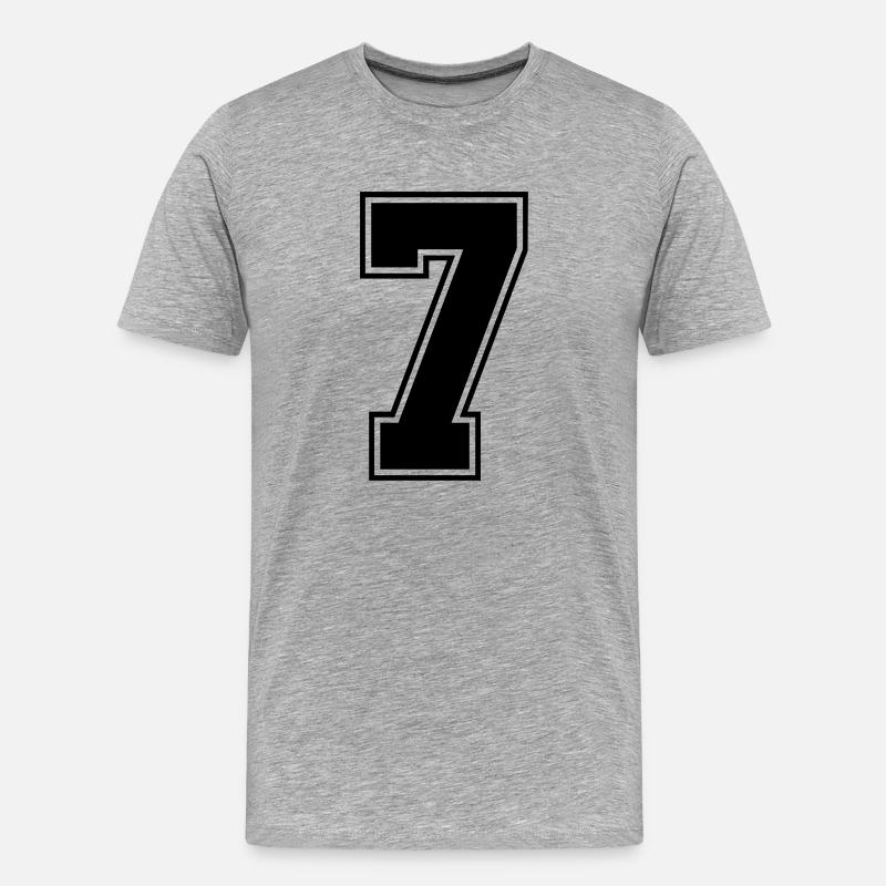 7 - Männer Premium Bio T-Shirt - Grau meliert