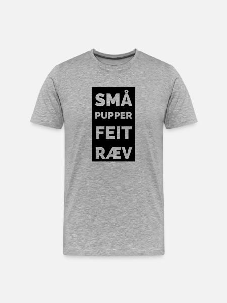 Kleine Titten, fetter Arsch - Männer Premium Bio T-Shirt - Grau meliert