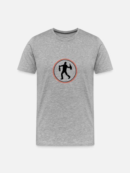 Silhouette Booze - Men's Premium Organic T-Shirt - heather grey