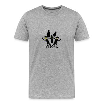 Marié enterrement de vie de garçon - T-shirt bio Premium Homme - gris chiné - Devant - Damien (186cm)