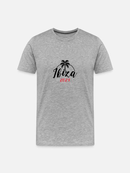 Ibiza 2024 - Männer Premium Bio T-Shirt - Grau meliert