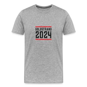 Sables d’or 2024 - T-shirt bio Premium Homme - gris chiné - Devant - Damien (186cm)