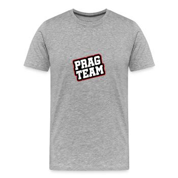 L’équipe de Prague - T-shirt bio Premium Homme - gris chiné - Devant - Damien (186cm)