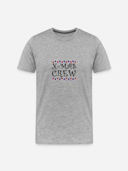 X Mas Crew Christmas Team - Men's Premium Organic T-Shirt - heather grey