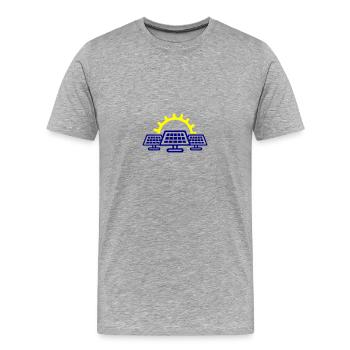 Photovoltaik Solar Energie - Männer Premium Bio T-Shirt - Grau meliert - Vorne - Damien (186cm)