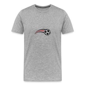 Soccer Symbol Tail - Men's Premium Organic T-Shirt - heather grey - Front - Damien (186cm)