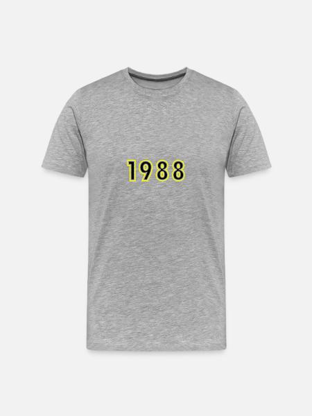 1988 Year Birthday - Men's Premium Organic T-Shirt - heather grey