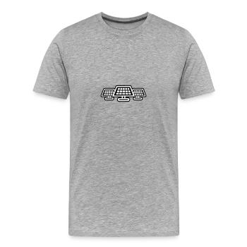 Photovoltaik Anlage Solar Energie - Männer Premium Bio T-Shirt - Grau meliert - Vorne - Damien (186cm)