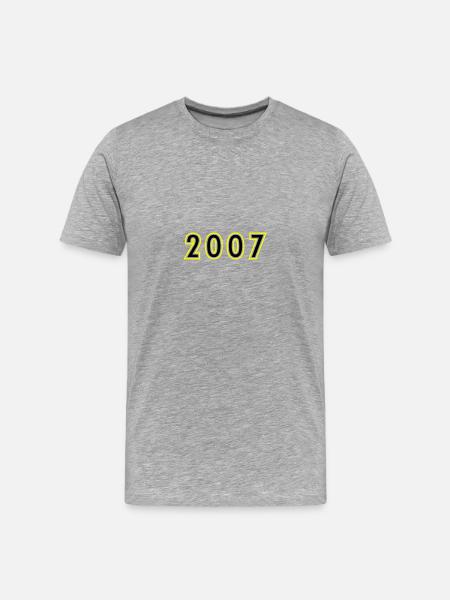 2007 Année Anniversaire - T-shirt bio Premium Homme - gris chiné