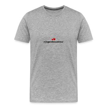 Hen Party Heart - Men's Premium Organic T-Shirt - heather grey - Front - Damien (186cm)