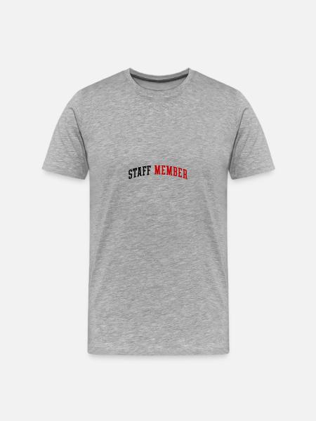 Staff Member - Men's Premium Organic T-Shirt - heather grey