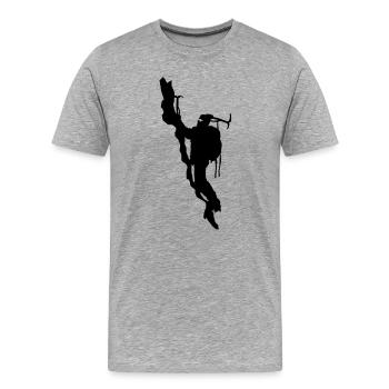 alpinist - T-shirt bio Premium Homme - gris chiné - Devant - Damien (186cm)