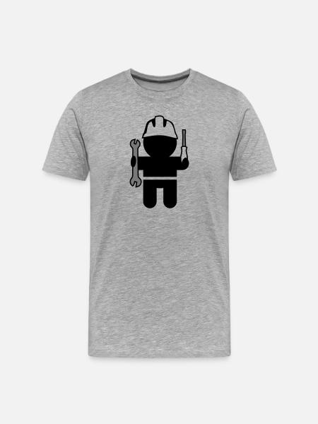 Menschen & Berufe: der Mechaniker - Men's Premium Organic T-Shirt - heather grey